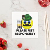 責任あるオクトーバーフェスト絵文字 スタンダードカクテルナプキン (インサイチュ)