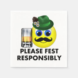 責任あるオクトーバーフェスト絵文字 スタンダードカクテルナプキン