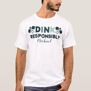 責任あるメンズTシャツのパドルボールディンク Tシャツ