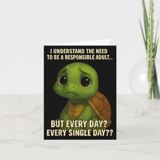 責任ある大人になる必要は理解しているけど、でも毎日、、 カード (正面)