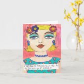 責任ある大人に変装したノテカード カード (黄色い花)