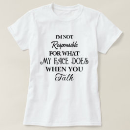 責任ある引用文、スマートおもしろいス、皮肉Tシャツ Tシャツ