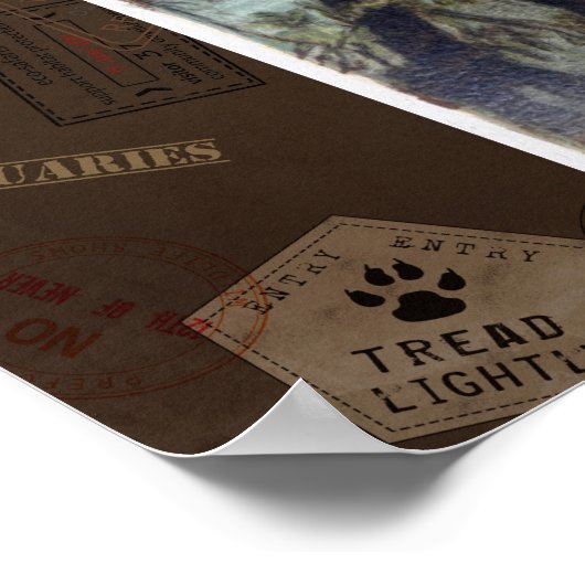 責任ある旅行のためのマカク ポスター (角)