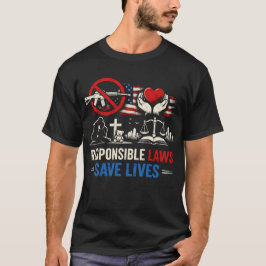 責任ある法律は命を救う Tシャツ