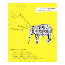 責任ある観光象の保護ポスター