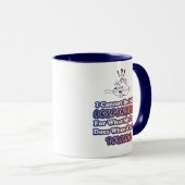 責任おもしろいと会話が混乱した赤い青 マグカップ (正面右)