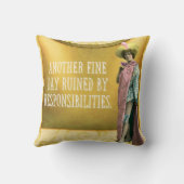 責任おもしろいによって台無しになる クッション (裏面)