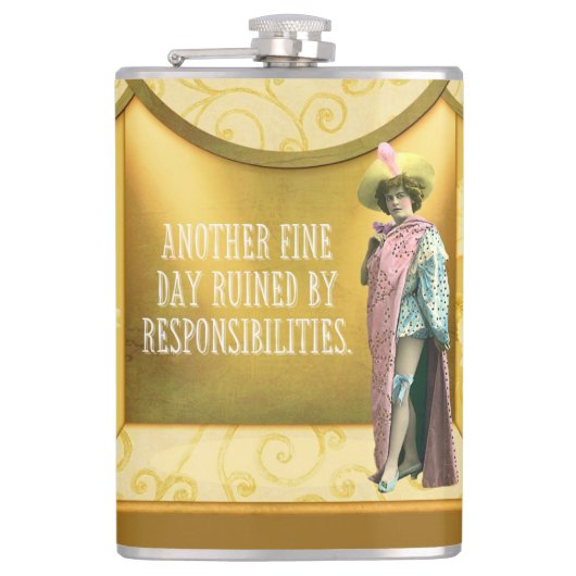 責任おもしろいによって台無しになる フラスク (正面)