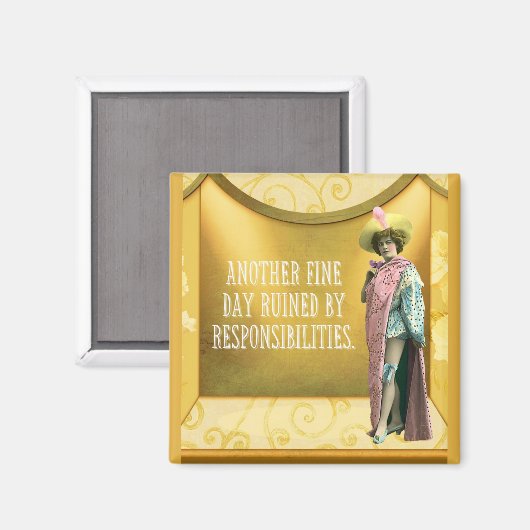 責任おもしろいによって台無しになる マグネット (正面/裏面)