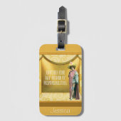 責任おもしろいによって台無しになパーソナライズされたる ラゲッジタグ (正面縦)