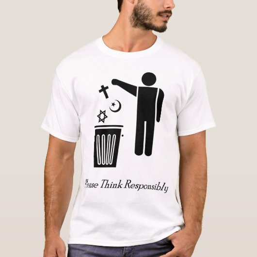 責任があ考えて下さい Tシャツ (正面)