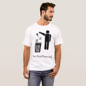 責任があ考えて下さい Tシャツ (正面フル)