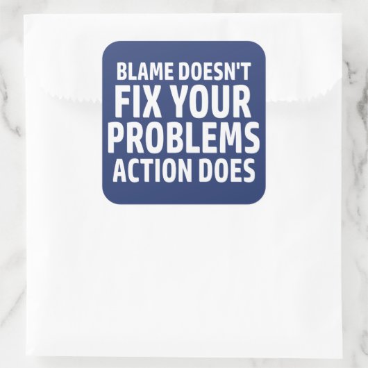 責任は問題を解決しない行動は スクエアシール (バッグ)