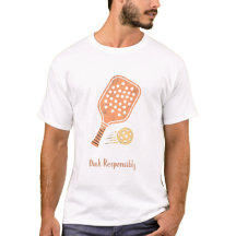 責任を持ってディンクを ピックルボールTシャツ | 楽しいレトロデザイン