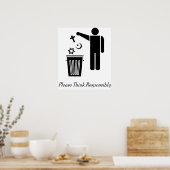 責任を持って考えお願い ポスター (キッチン)