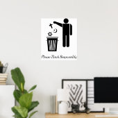 責任を持って考えお願い ポスター (ホームオフィス)