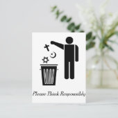 責任を持って考えお願い ポストカード (スタンド正面)