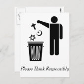 責任を持って考えお願い ポストカード (正面/裏面)