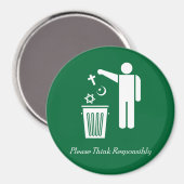 責任を持って考えお願い マグネット (正面/裏面)