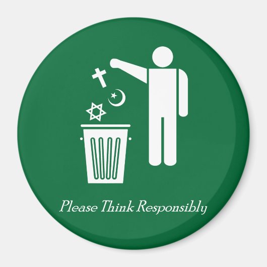 責任を持って考えお願い マグネット (正面)