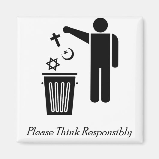 責任を持って考えお願い マグネット (正面)