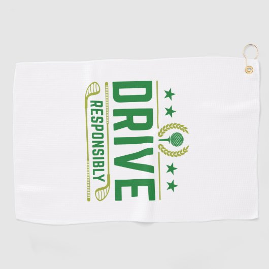 責任を持って運転する ゴルフタオル (横)