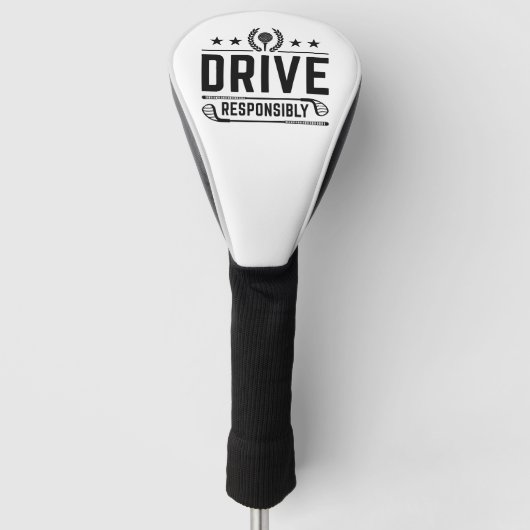 責任を持って運転する ゴルフヘッドカバー (正面)