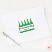 責任を持って飲救みなさい ラウンドシール (封筒)