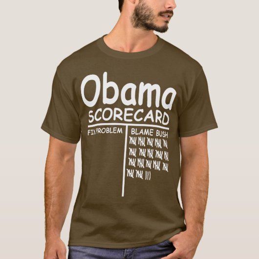 責任ブッシュ-オバマのスコアカード Tシャツ (正面)