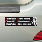 責任ブッシュ、責任のお茶会等 バンパーステッカー (車上)