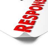 責任ポスターで台無おもしろいし ポスター (角)