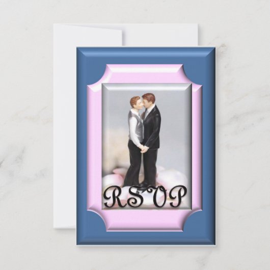 責任式かRSVPカードを結婚すること 出欠カード (正面)