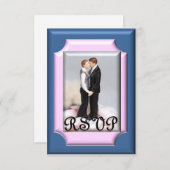 責任式かRSVPカードを結婚すること 出欠カード (正面/裏面)