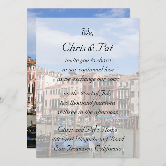 責任式 招待状 (正面/裏面)