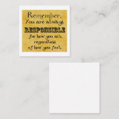 責任引用文感覚,カード スクエア名刺 (正面/裏面)