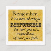 責任引用文感覚，カード スクエア名刺 (正面)