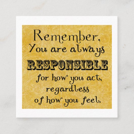 責任引用文感覚,カード スクエア名刺 (正面)