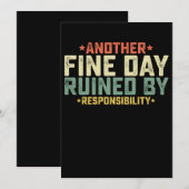 責任素晴らしで台無しになった別の日 招待状 (正面/裏面)