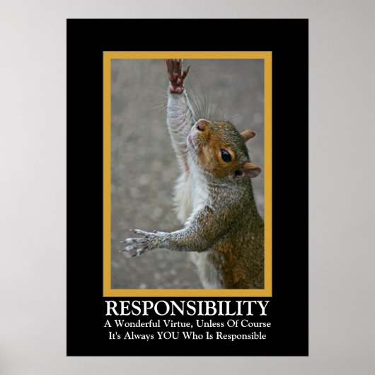 責任～おもしろい民主化ポスター ポスター (正面)