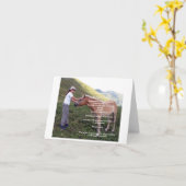 "責任"の断言のメッセージカード(ブランク) カード (黄色い花)