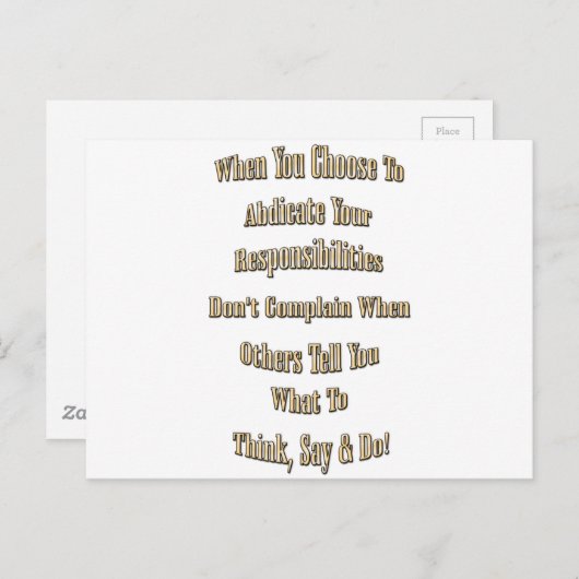 責任 ポストカード (正面/裏面)