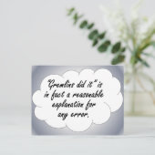 責任:次回のエラー発生時 ポストカード (スタンド正面)