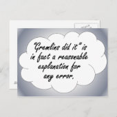 責任:次回のエラー発生時 ポストカード (正面/裏面)