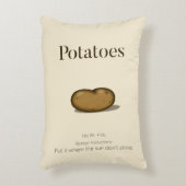 貯ユーモアのある蔵指示素朴ジャガイモ袋 アクセントクッション (正面(垂直))