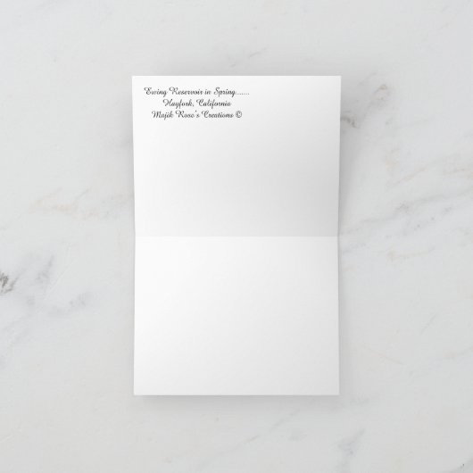 貯水池を春...... カード (内部)