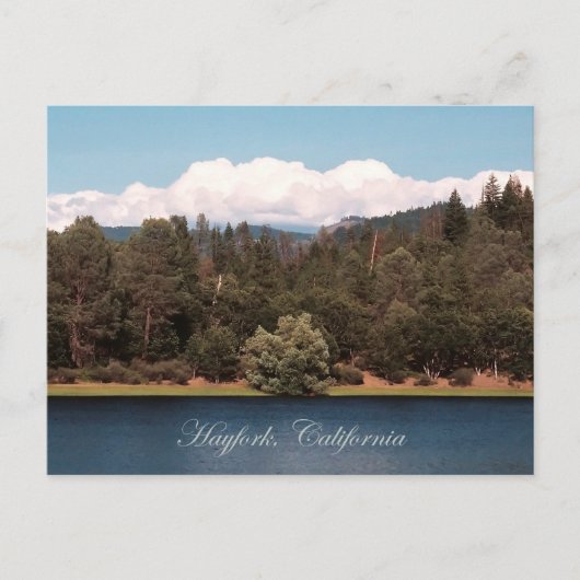 貯水池を春... ポストカード (正面)