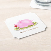 「貯蓄の饗宴」かわいいピギーバンク金融 ペーパーコースター (アングル)