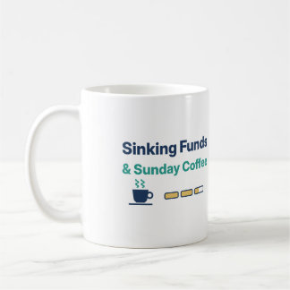 貯蓄資金と日曜日のコーヒー予算プランナーマグ コーヒーマグカップ
