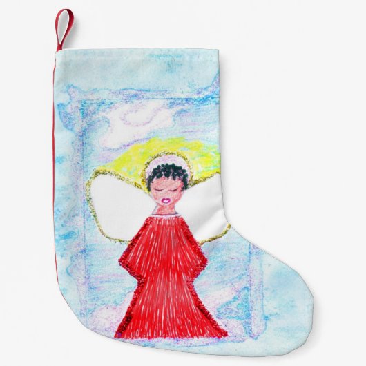 貯蔵する"ブラウンの小さい天使" スモールクリスマスストッキング (正面)