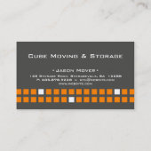 貯蔵の名刺箱の灰色のオレンジ 名刺 (裏面)